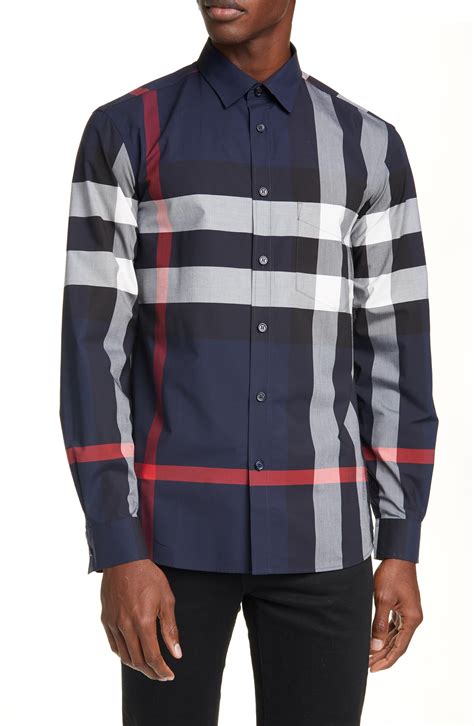 burberry button up blue|burberry button up long sleeve.